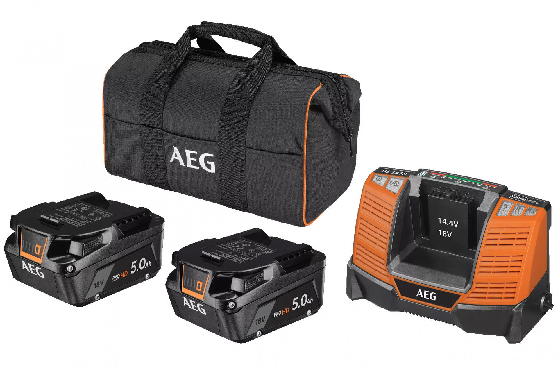 AEG SET LL1850SHD PROLITHIUM-ION™ HD akkumulátor és töltő szett termék fő termékképe