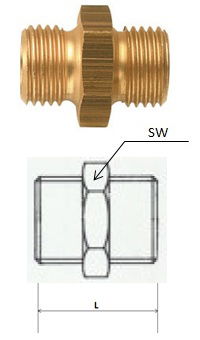 (D18M) G 1/8 x G 1/8 csatlakozású kettős karmantyú termék fő termékképe