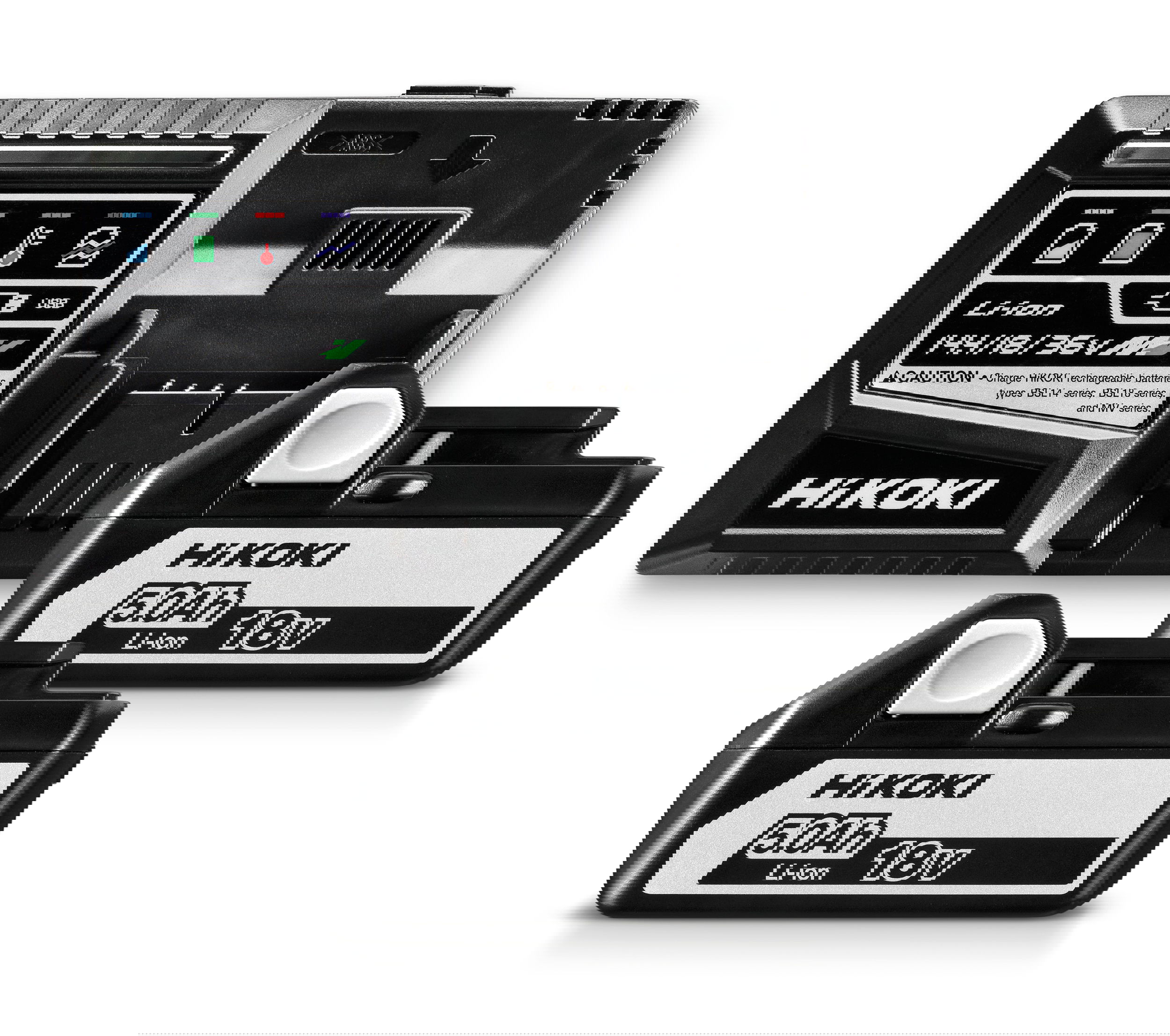 HiKoki UC18YSL3 gyorstöltő + 2 db 18V 5.0Ah Li-ion akkumulátor termék fő termékképe