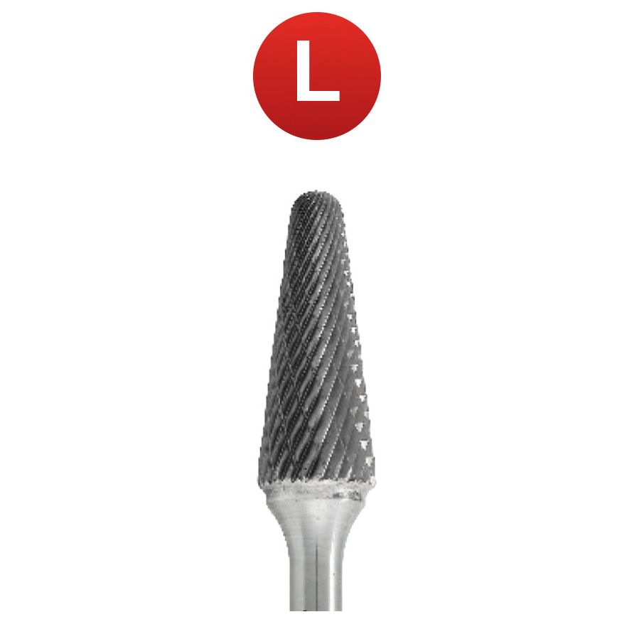 Abraboro 10 x 175/25 mm L alakú keményfém turbómaró kereszt fogazással, hosszú kivitel termék fő termékképe