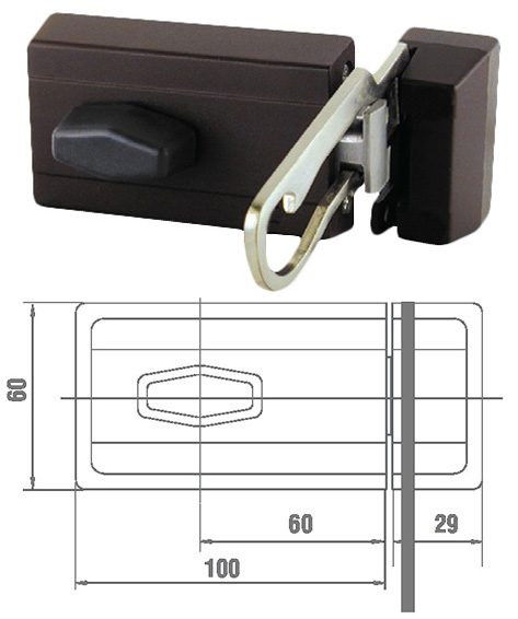 ELZETT 6785 felcsavarozható másodzár biztonsági kitekintővel, barna termék fő termékképe