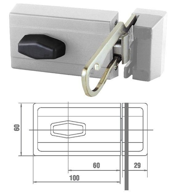 ELZETT 6785 felcsavarozható másodzár biztonsági kitekintővel, fehér termék fő termékképe