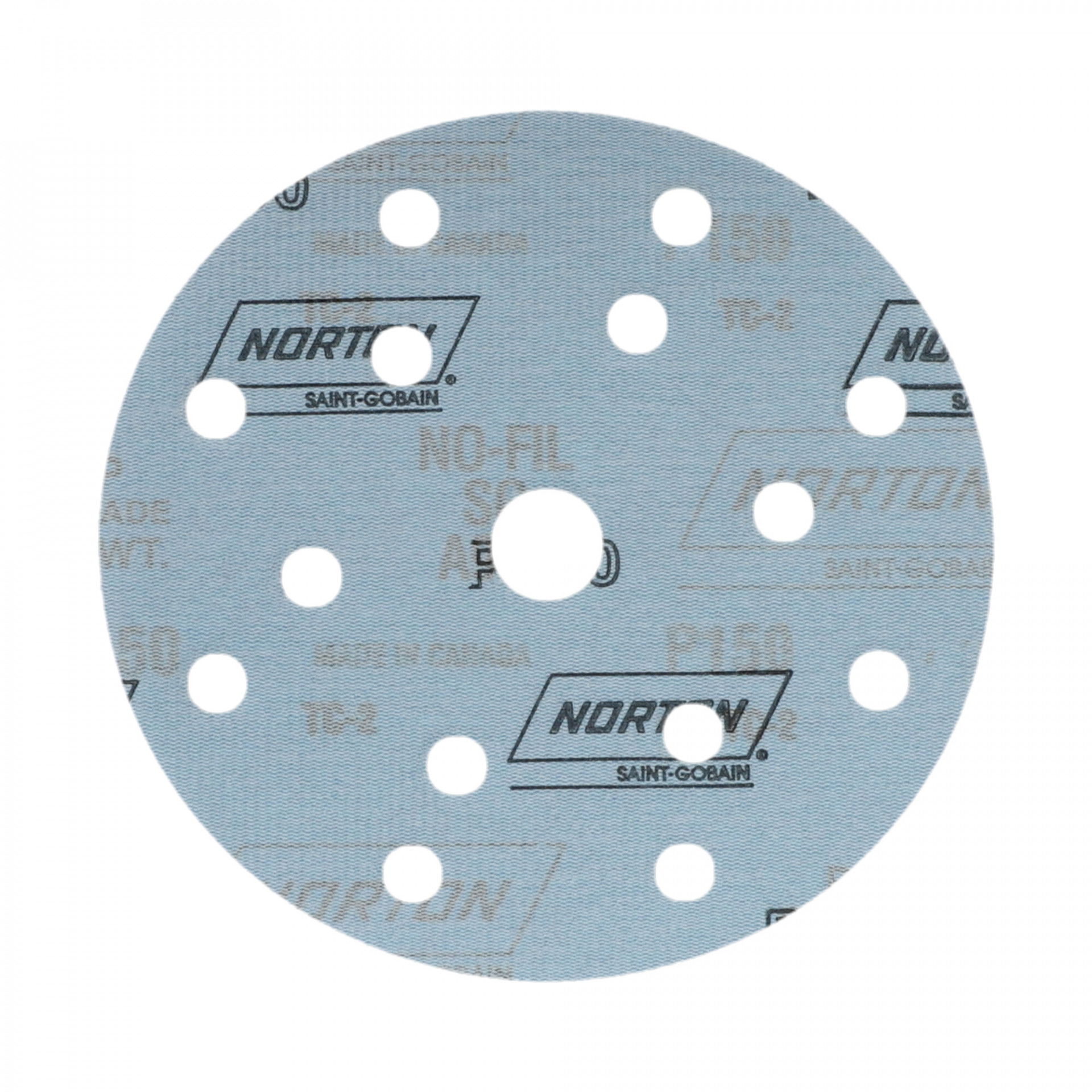 Norton Pro Plus A975 tépőzáras csiszolókorong Ø150 mm 14+1 Lyukas P150, 100 db/csomag termék fő termékképe