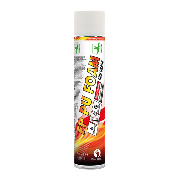 Den Braven FP PU FOAM tűzgátló hab, adapteres flakon, piros, 750 ml termék fő termékképe