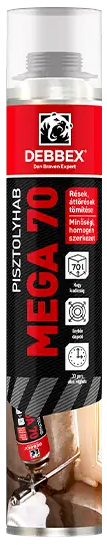 Den Braven MEGA 70 pisztolyhab, sárga, 825 ml termék fő termékképe