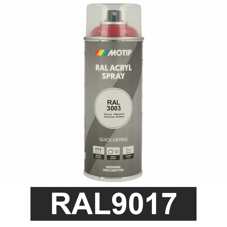 Motip Ipari festék spray, RAL9017, 400 ml termék fő termékképe