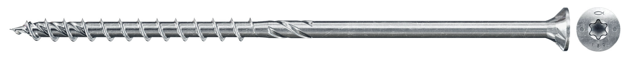 Fischer PowerFast FPF II CTP 10.0 x 140 BC 50 süllyesztett fejű, kékre horganyzott részmenetes szerkezetépítő csavar TX behajtással, 50 db/csomag termék fő termékképe