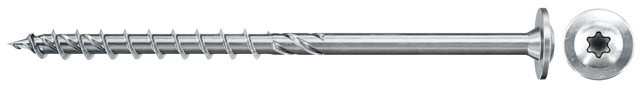 Fischer PowerFast FPF II WTP 6.0 x 140 BC 100 lapos fejű, kékre horganyzott részmenetes forgácslapcsavar TX behajtással, 100 db/csomag termék fő termékképe